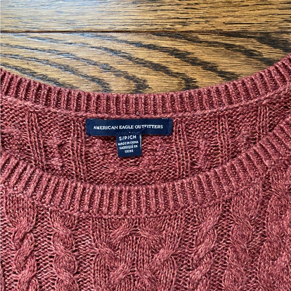 American Eagle Side Zip Sweater - Orange - Small - Picture 3 of 4